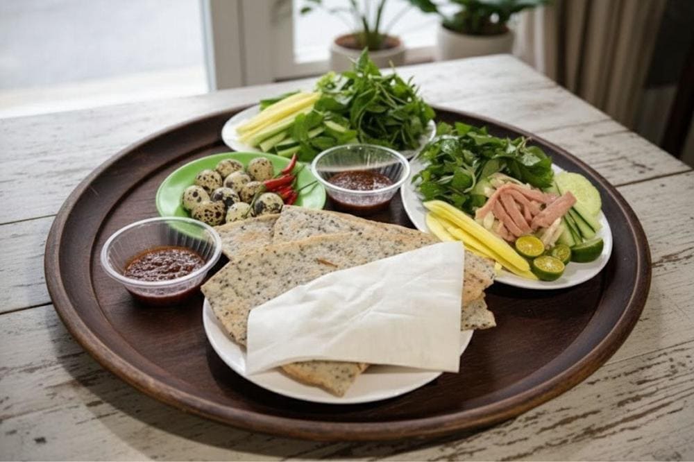 Mắm ruốc v&agrave; c&aacute;c đồ ăn k&egrave;m